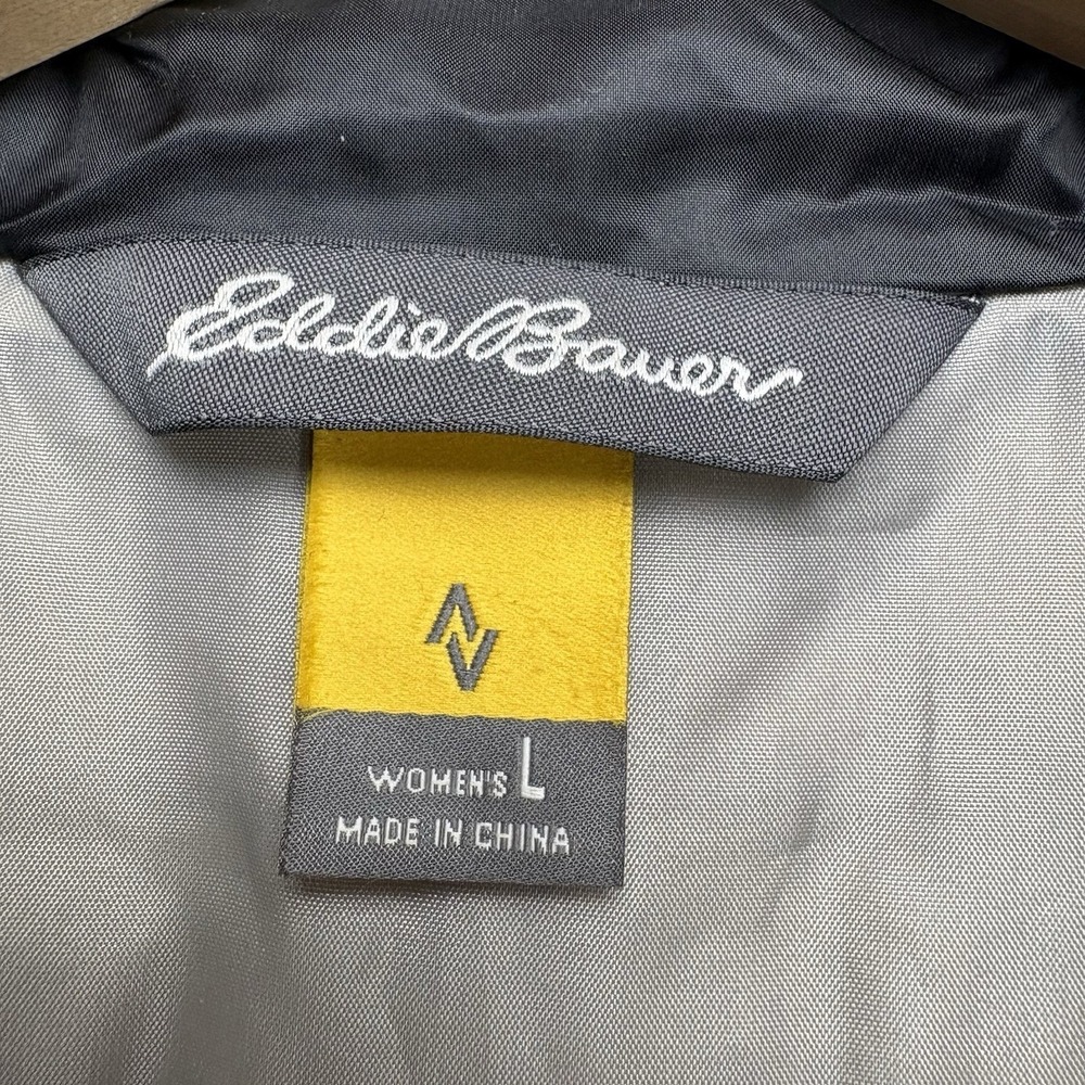 Eddie Bauer Puffer Vest Womens L Black Travex EB700 Down Insulated Quilted Gorp - Picture 3 of 9